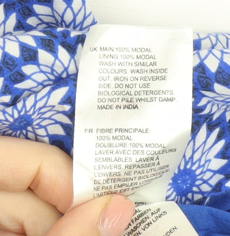 White Stuff Women's Blue Floral Dress Size 14