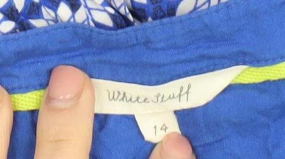 White Stuff Women's Blue Floral Dress Size 14