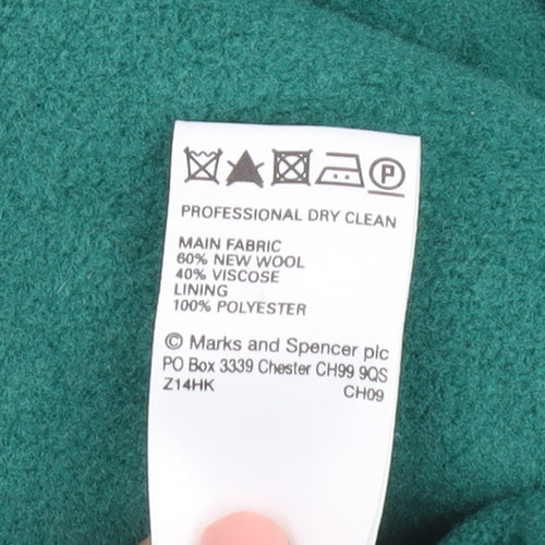 Marks and Spencer Women's Green Wool Blend Jacket