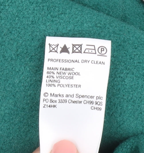 Marks and Spencer Women's Green Wool Blend Jacket