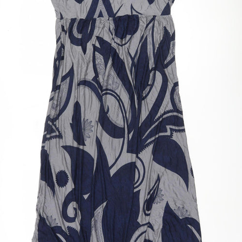 Marks and Spencer Women's Blue Geometric Dress Sz 14