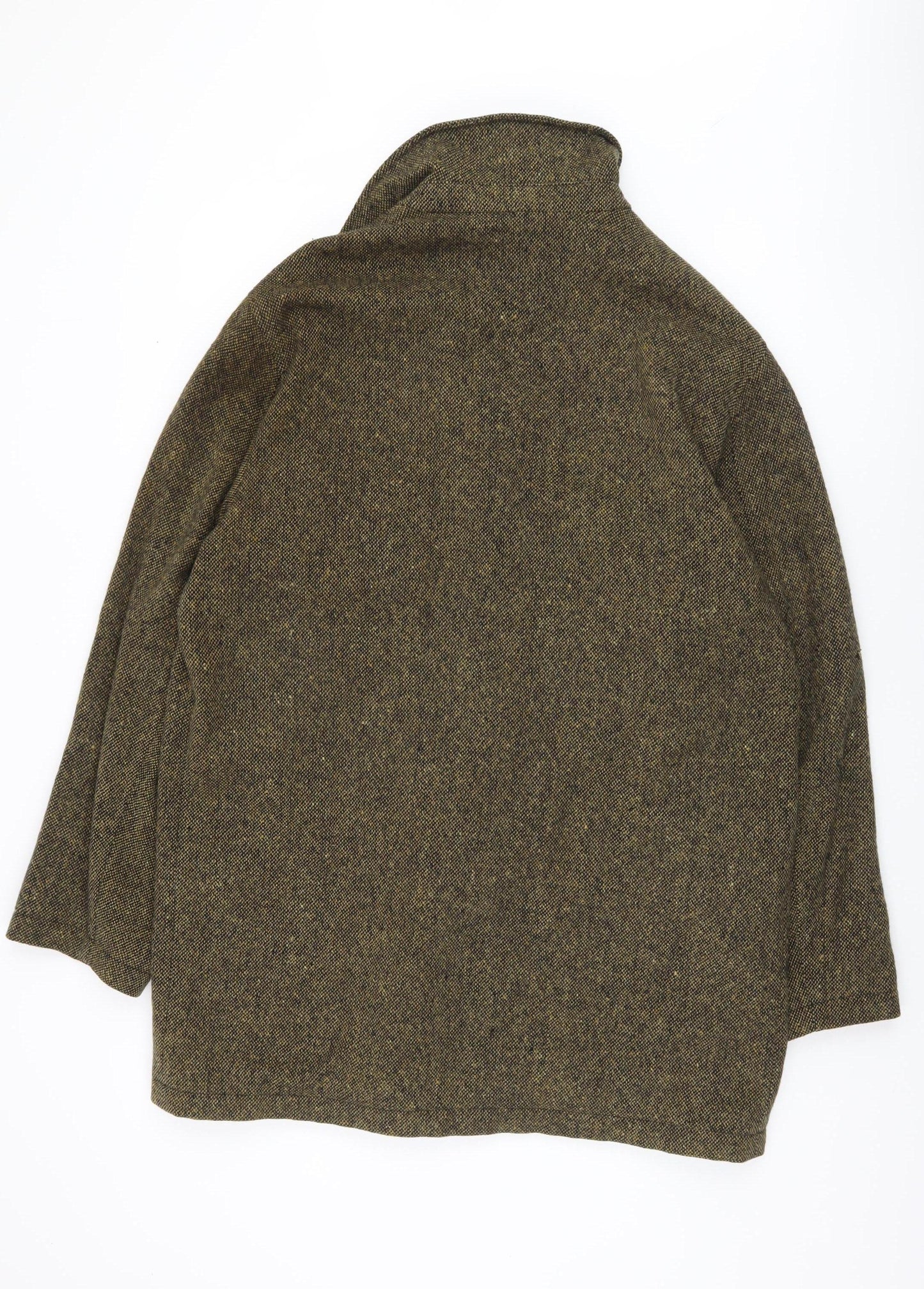 Boden Men's Green Wool Overcoat, Size L - Classic Style