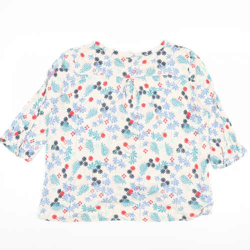 White Stuff Women's Ivory Floral Blouse UK 16