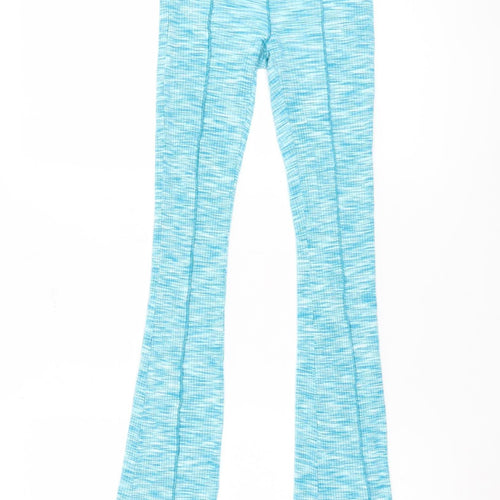 Bershka Women's Blue XS Flared Trousers