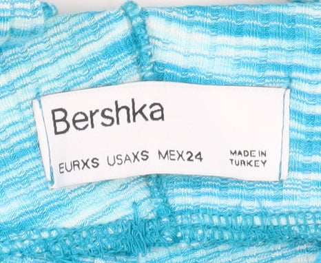 Bershka Women's Blue XS Flared Trousers