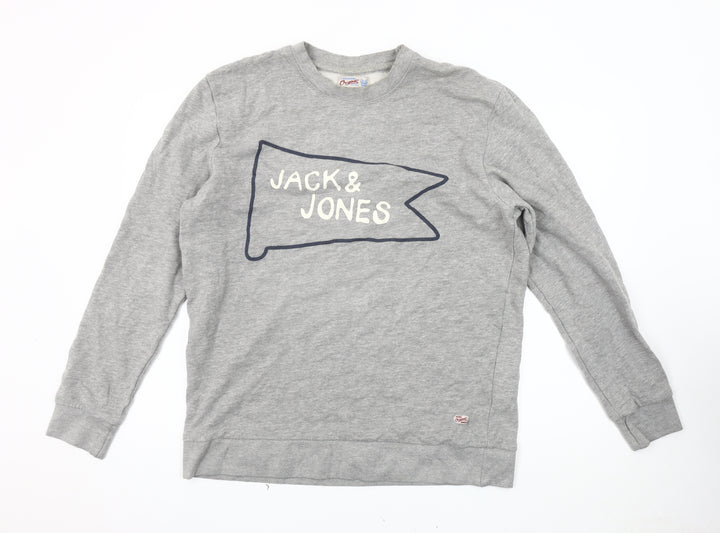 Jack & Jones Men's Grey XL Pullover Sweatshirt