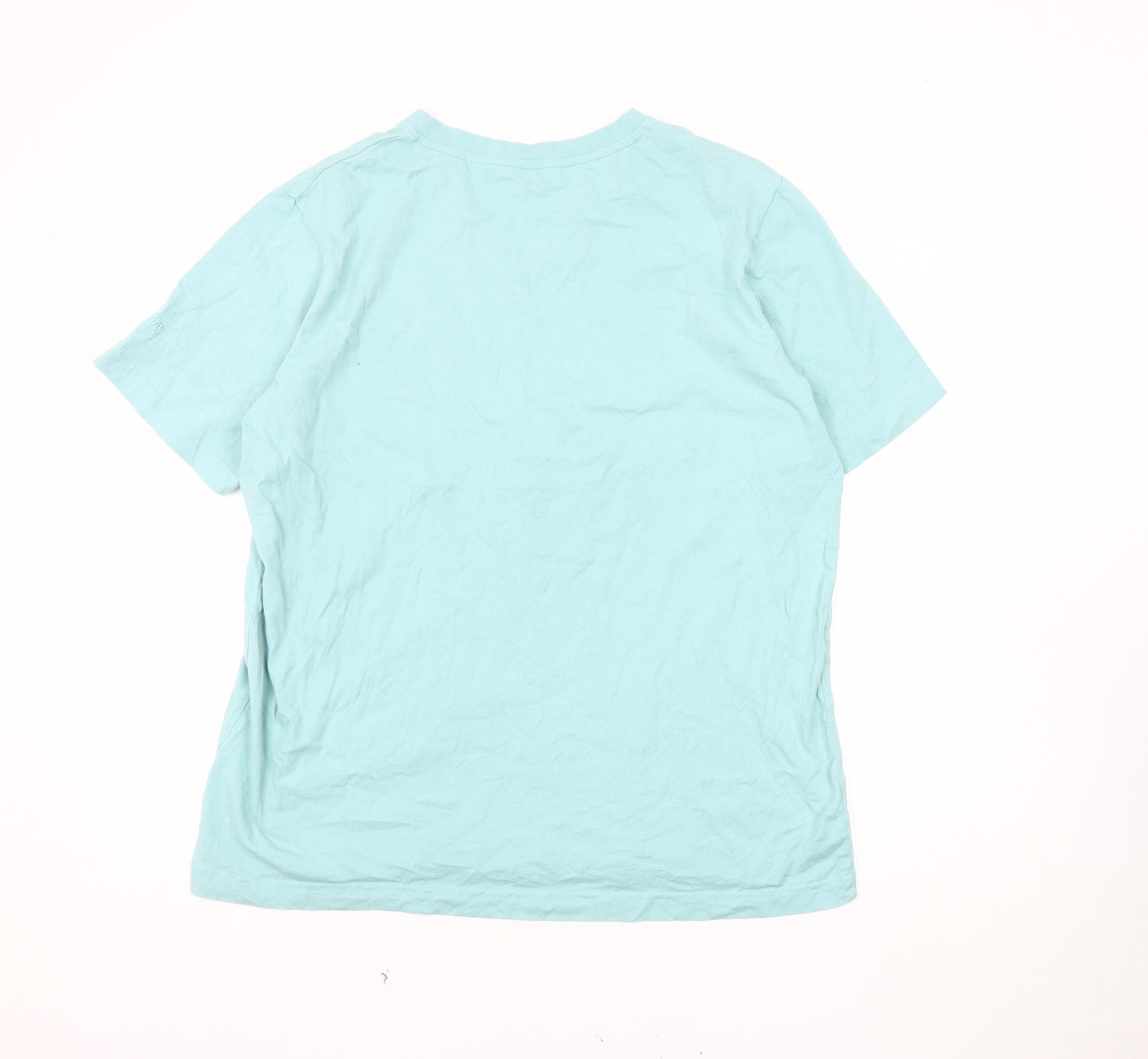 Cotton Traders Men's Blue V-Neck T-Shirt L