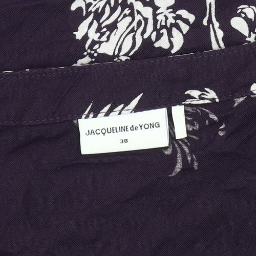 Jacqueline de Yong Women's Purple Floral Top Size 10