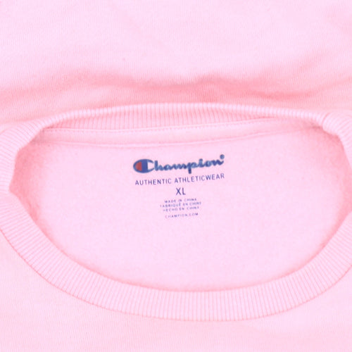 Champion Girls Pink XL Pullover Sweatshirt with Logo