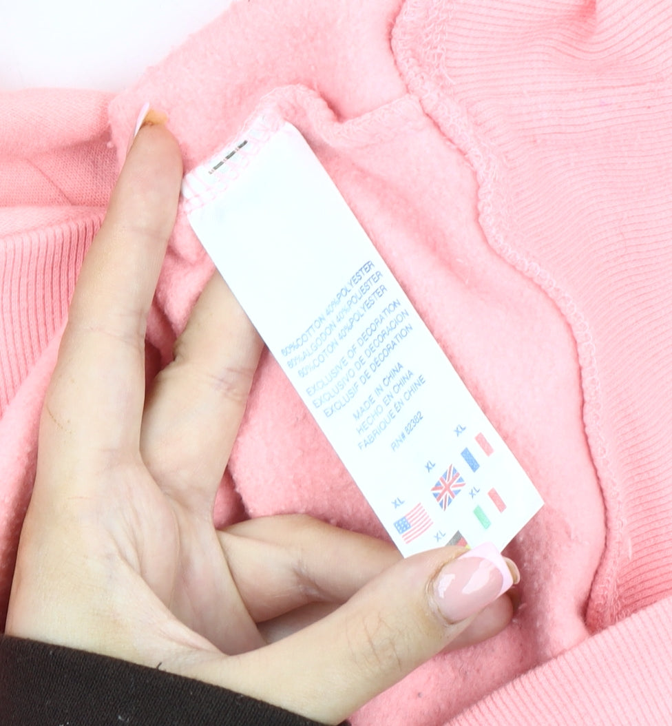 Champion Girls Pink XL Pullover Sweatshirt with Logo