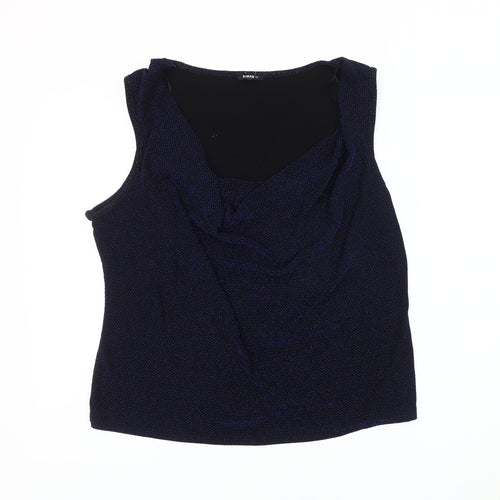 Roman Women's Blue Cowl Neck Tank Top Size 22