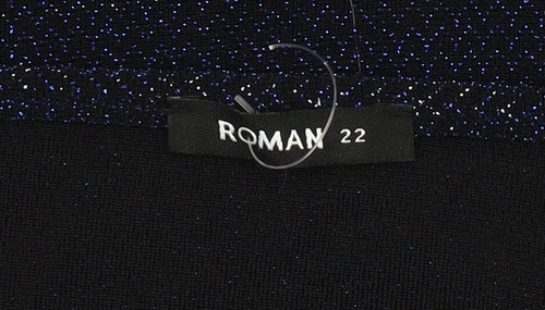 Roman Women's Blue Cowl Neck Tank Top Size 22