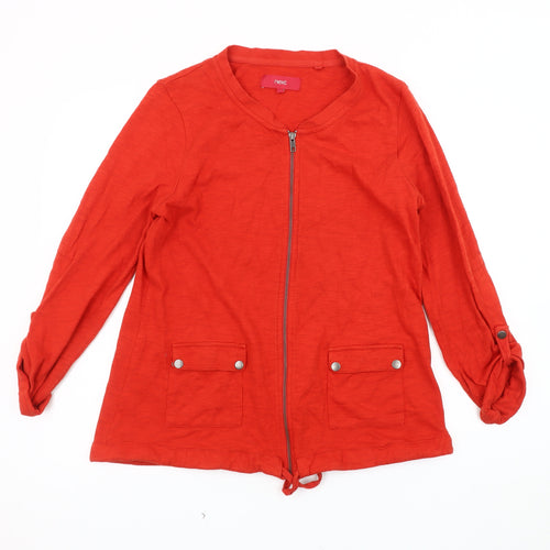 Next Women's Red Cotton Jacket Size 12