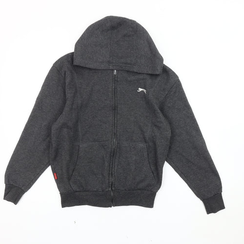 Slazenger Boys Grey Zip Hoodie Jacket, 11-12 Years