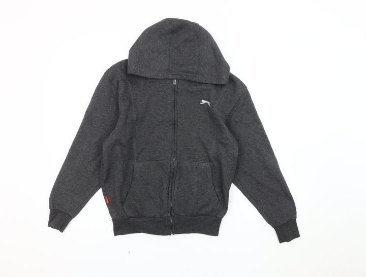Slazenger Boys Grey Zip Hoodie Jacket, 11-12 Years