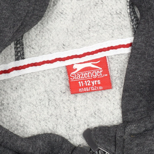Slazenger Boys Grey Zip Hoodie Jacket, 11-12 Years