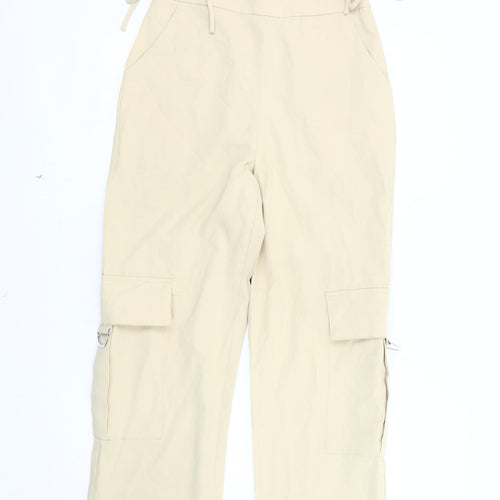 PrettyLittleThing Beige Strapless Jumpsuit UK 4 Petite