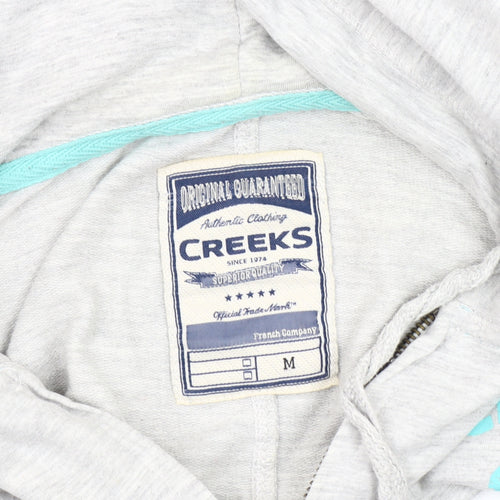 Creeks Women's Grey Hoodie Jacket M Casual