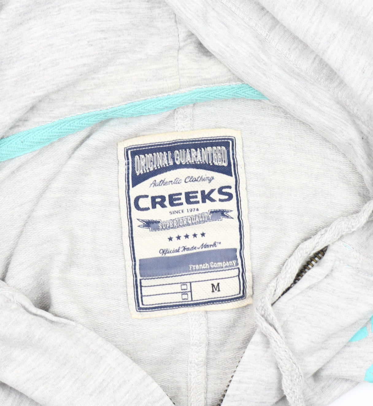 Creeks Women's Grey Hoodie Jacket M Casual