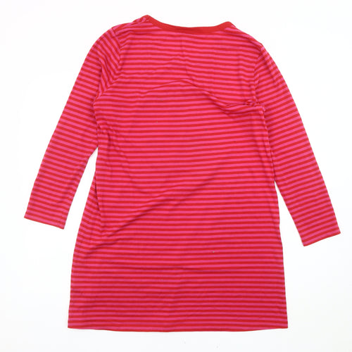 Disney Women's Red Striped Nightshirt Size 12-14