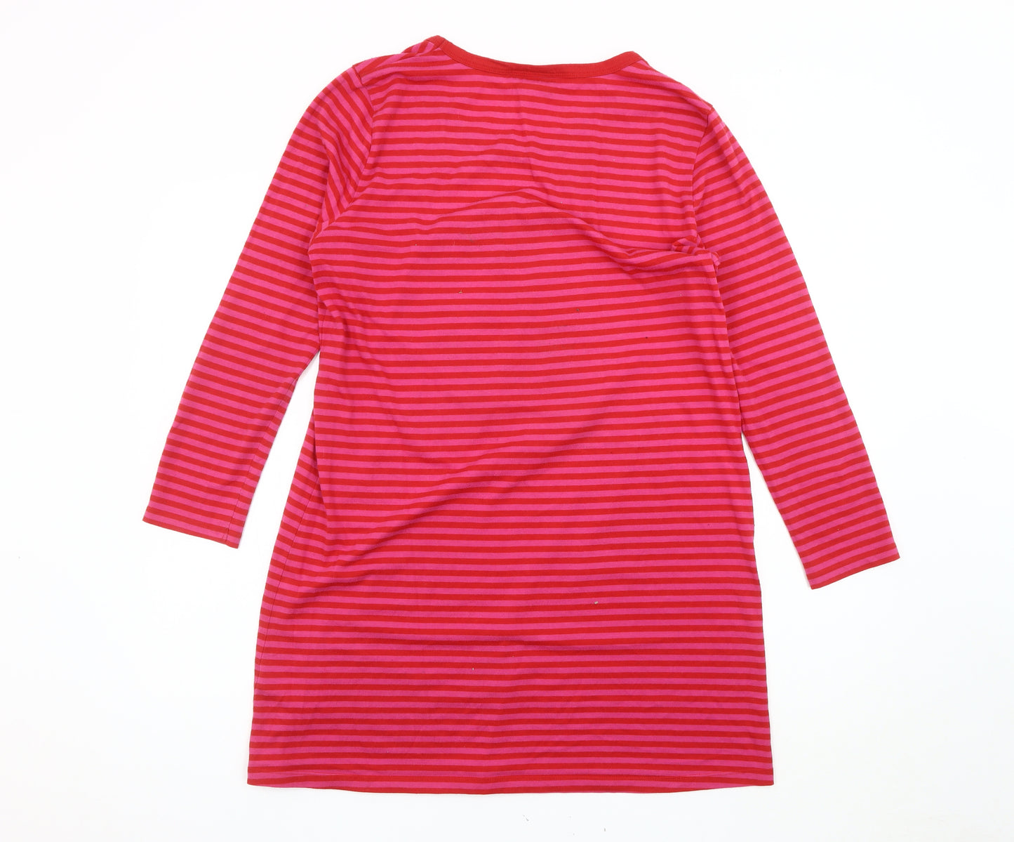 Disney Women's Red Striped Nightshirt Size 12-14