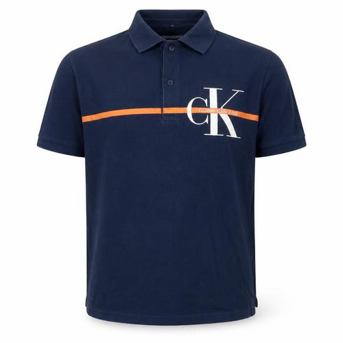 Calvin Klein Boys Navy Polo Shirt, Size L, Classic Fit