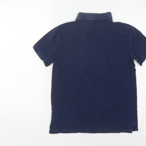 Calvin Klein Boys Navy Polo Shirt, Size L, Classic Fit