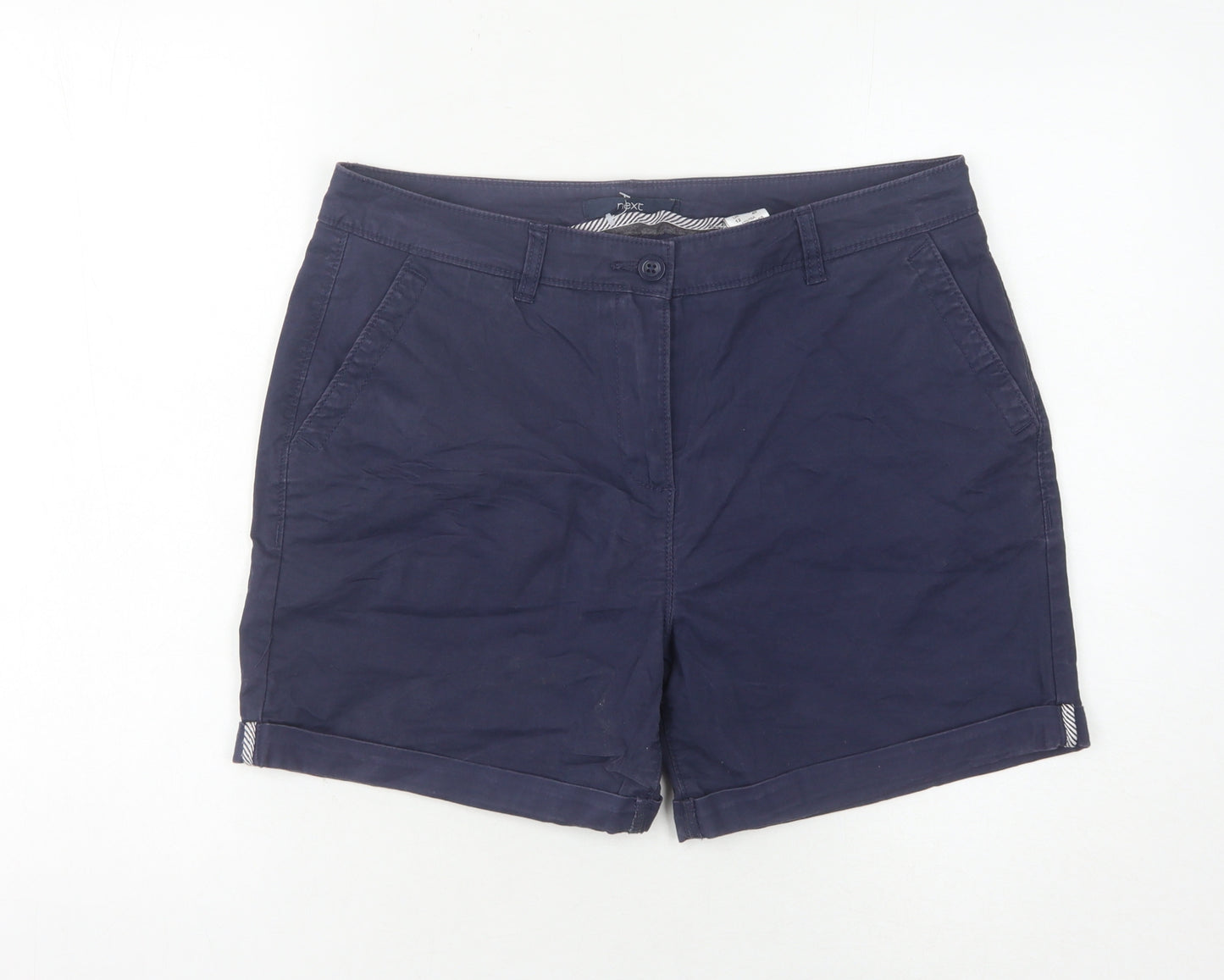Next Women's Blue Chino Shorts Size 12 Casual