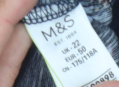 Marks and Spencer Women's Multicoloured Floral Top, Size 22