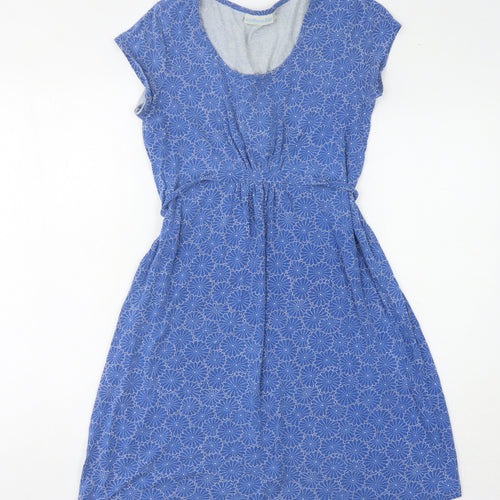 JoJo Maman Bébé Women's Blue Floral Shift Dress S