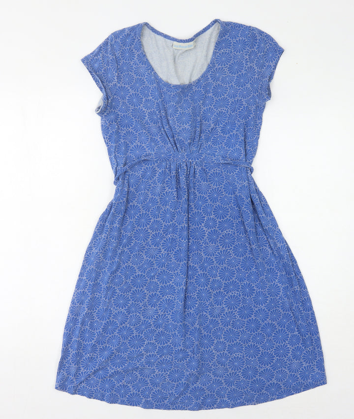 JoJo Maman Bébé Women's Blue Floral Shift Dress S