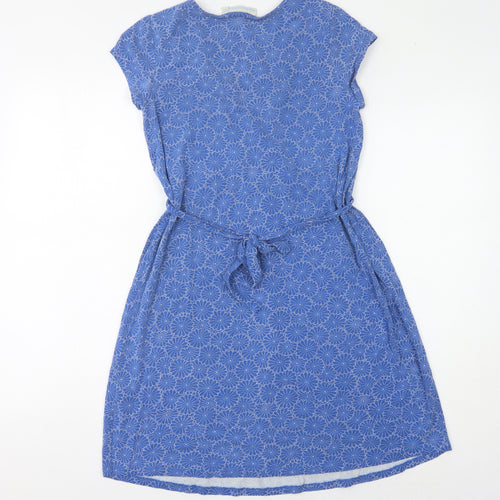 JoJo Maman Bébé Women's Blue Floral Shift Dress S