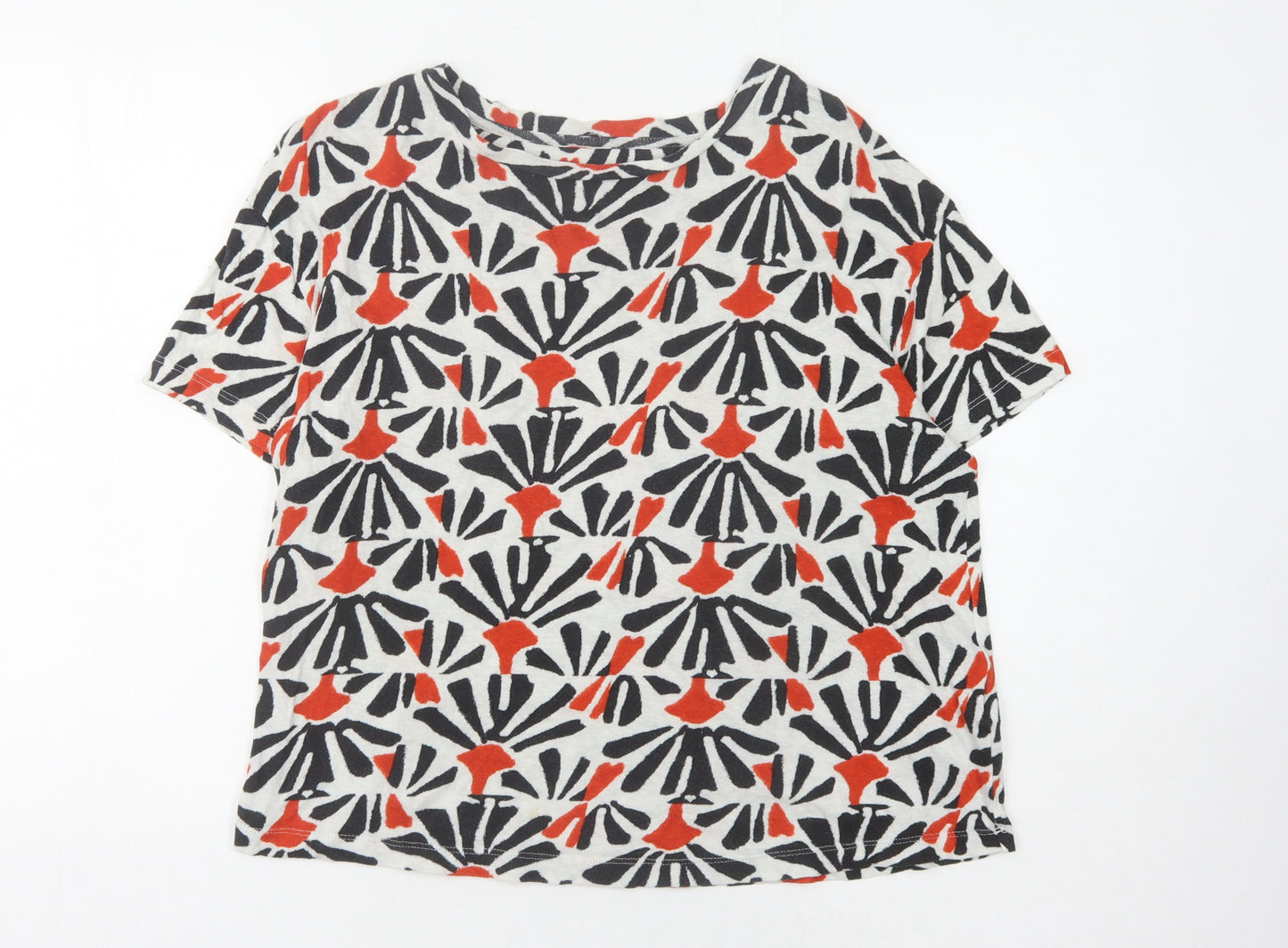 Marks and Spencer Women's Multicoloured Geometric T-Shirt, Size 14