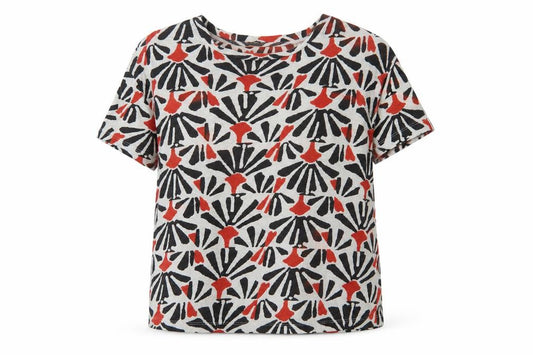 Front view of Marks & Spencer Women's Multicoloured Geometric T-Shirt, size 14