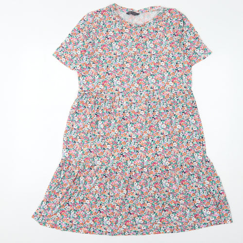 Marks and Spencer Women's Multicoloured Floral Dress Size 14
