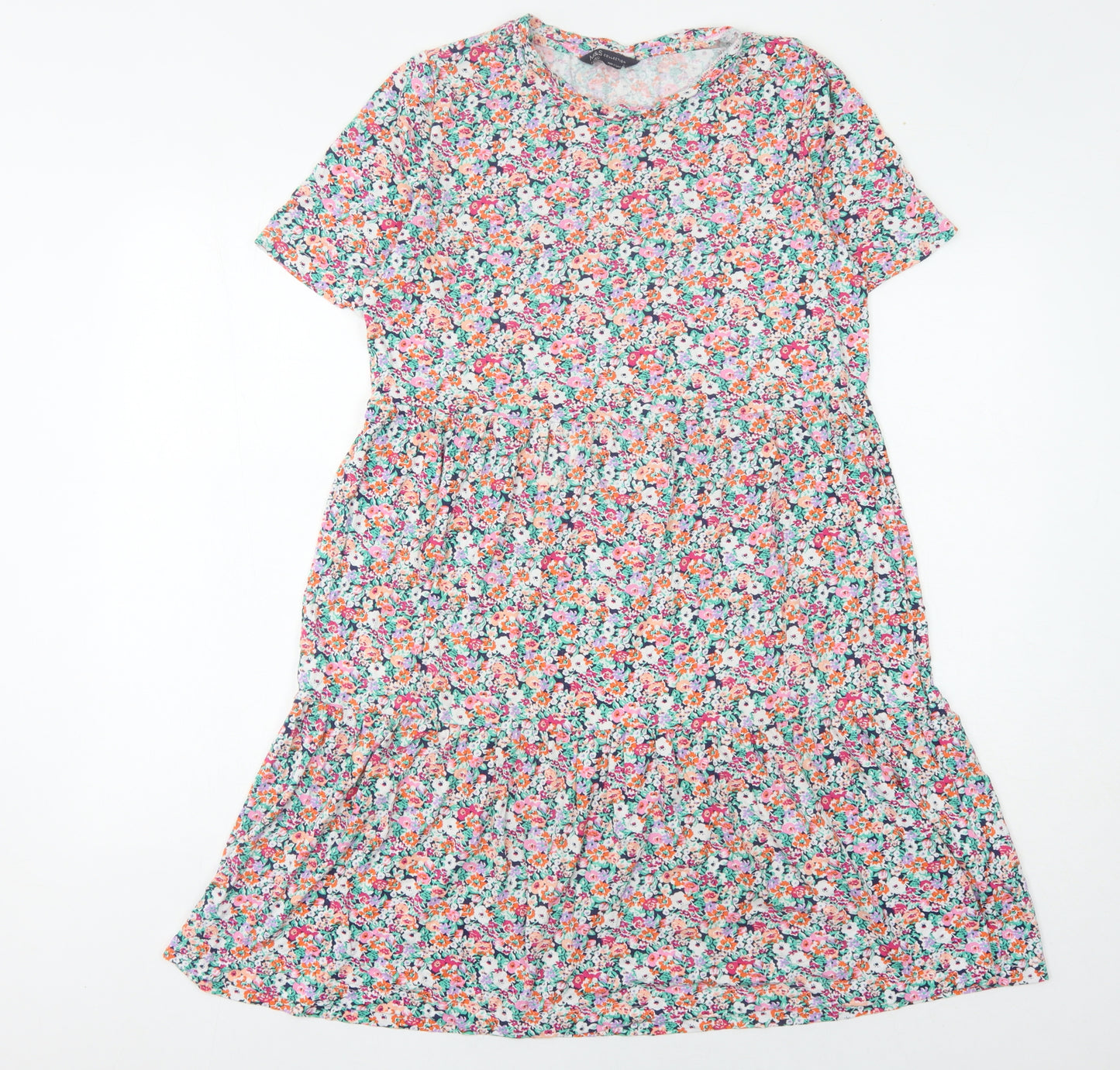 Marks and Spencer Women's Multicoloured Floral Dress Size 14
