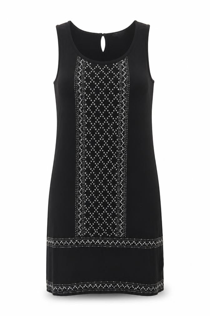 Front view of Next Women's Black Sleeveless Dress, size 10