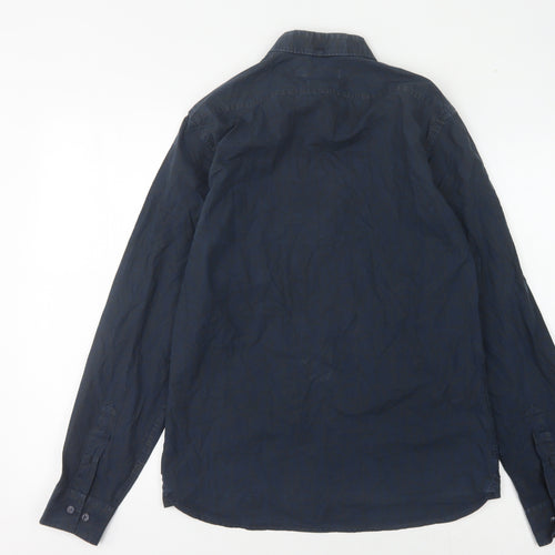 French Connection Men's Blue Slim Fit Shirt M