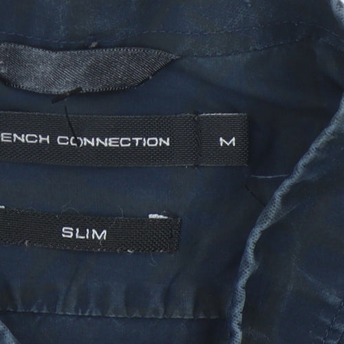 French Connection Men's Blue Slim Fit Shirt M