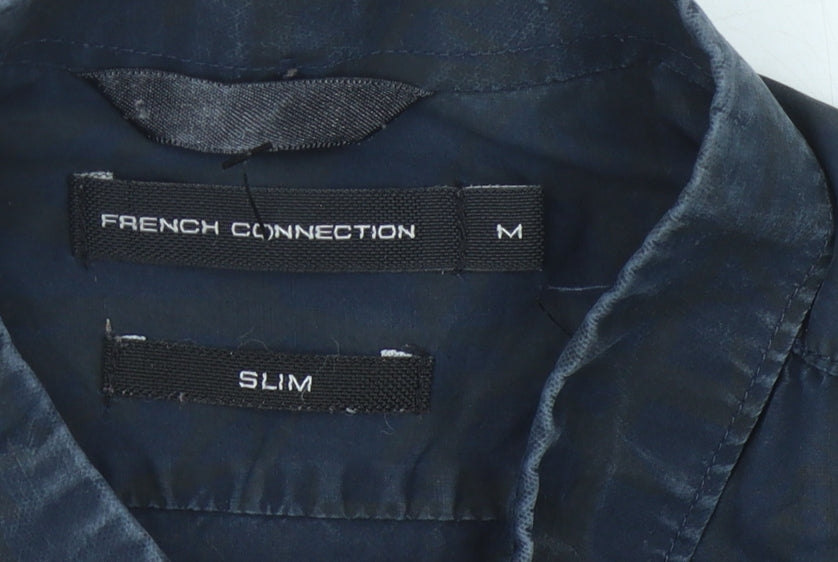 French Connection Men's Blue Slim Fit Shirt M