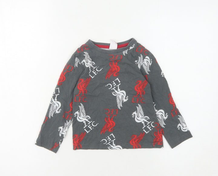LFC Boys Grey Long Sleeve Graphic T-Shirt 3-4 Years