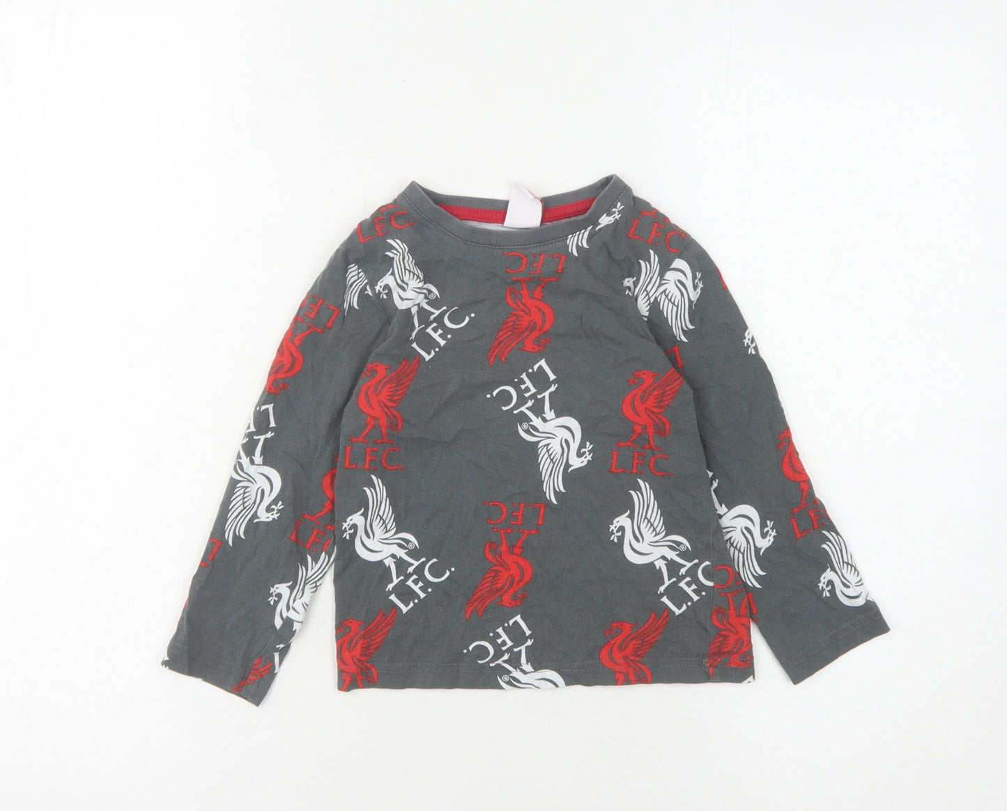 LFC Boys Grey Long Sleeve Graphic T-Shirt 3-4 Years