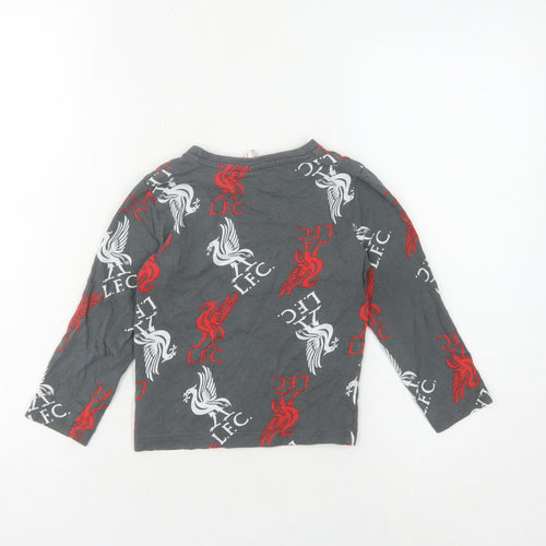 LFC Boys Grey Long Sleeve Graphic T-Shirt 3-4 Years