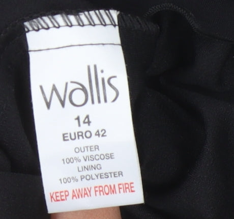 Wallis Women's Black Sleeveless Dress Size 14
