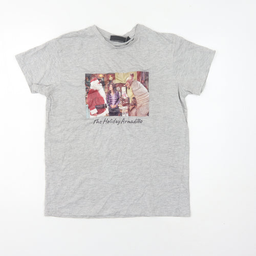 Friends Unisex Grey Graphic T-Shirt, Size S