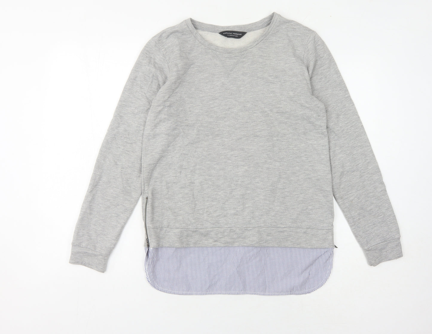 Dorothy Perkins Women's Grey Pullover Sweatshirt - Size 8