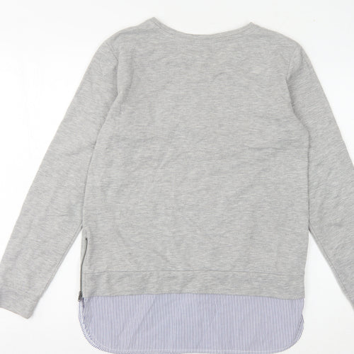 Dorothy Perkins Women's Grey Pullover Sweatshirt - Size 8