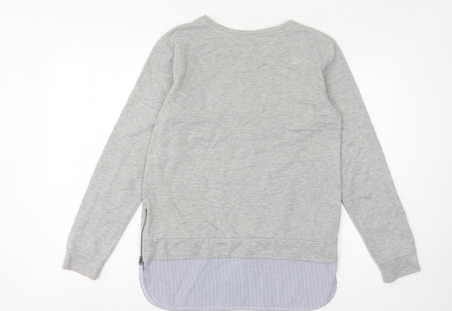 Dorothy Perkins Women's Grey Pullover Sweatshirt - Size 8