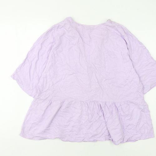 ASOS Design Women's Purple Button V-Neck Top