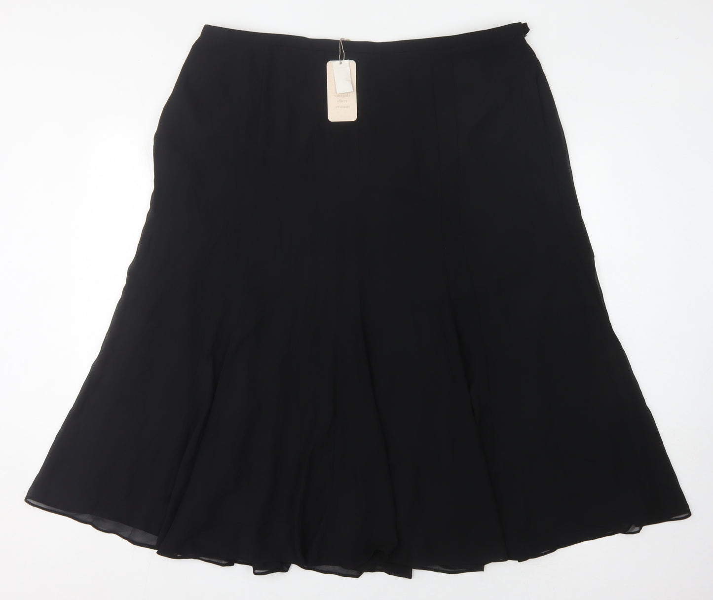 Jacques Vert Women's Black Long A-Line Skirt Size 24